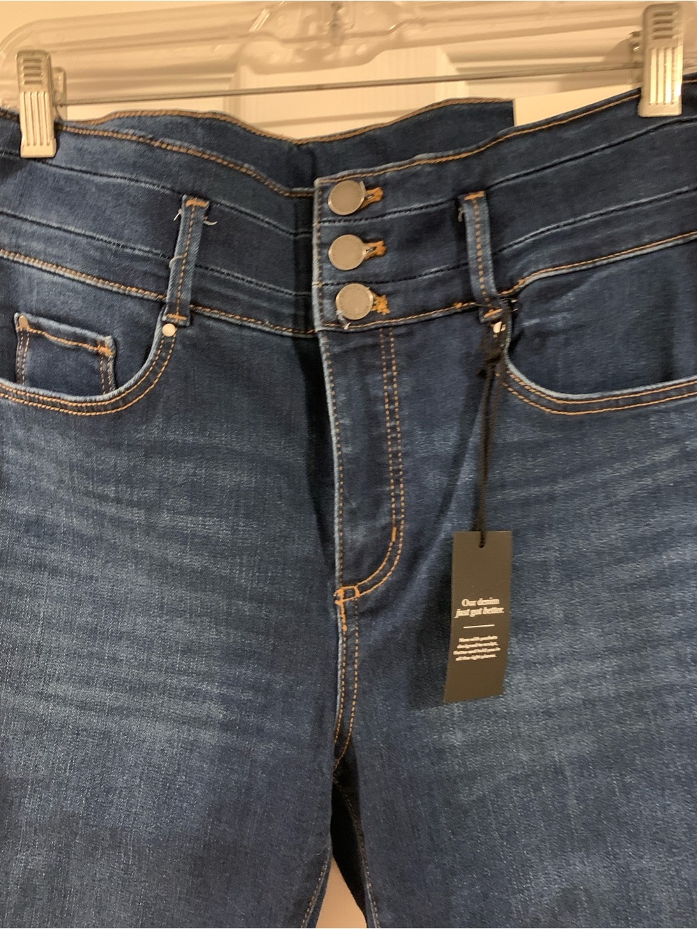 Ann Taylor Skinny Jeans in Deep Indigo - Picture 2 of 8